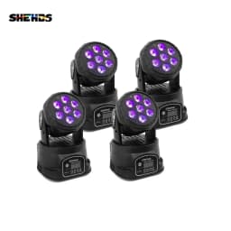 SHEHDS Wash LED 7x12W RGBW/7x18W 6IN1 Moving Head light for Disco DJ Music Party Nightclub Dance