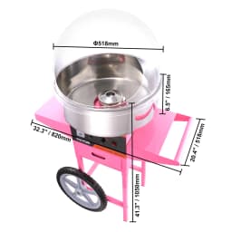 SucceBuy Electric Cotton Candy Machine Commercial Floss Maker w/ Stainless Steel Bowl Sugar Scoop and Drawer for Birthday Party