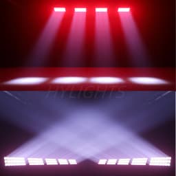2PCS 300W LED Beam&Strobe RGBW 4in1 48 Partition Strobe Light 24PCS 8000K Strobe DMX Super Bright Dj Wash Bar Stage Lighting