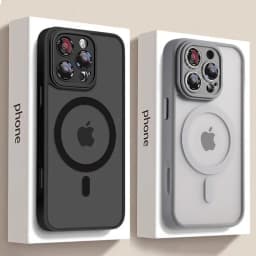 Luxury Matte Armor For Magsafe Magnetic Wireless Charging Case For iPhone 11 12 13 14 15 16 17 Air Pro Max Plus Shockproof Cover