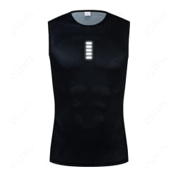 Cycling Base Layer Reflective Underwear White Cycling Jersey Sport Vest Men Undershirt Quick Dry Elastici Vest Road Bike Jersey