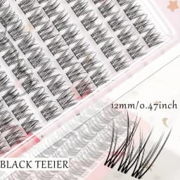 Easy-To-Apply False Eyelash Set, Thick Cartoon-Style Natural Look, Suitable for Beginners, Thick and Fluffy, Cross-Style Realistic Bundles, Suitable for Beginners, Curved Design, Reusable