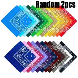 1/2/3/5PCs Unisex men women bandana hairband cowboy mens biker sports headwear wrist hairwrap single head wrap scarf