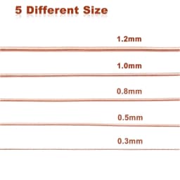 10M T2 Pure Copper Wire Round Coil Conductive Bare Copper Cable Wires for Electric Wire DIY Craft 0.3/0.5/0.8/1/1.2mm