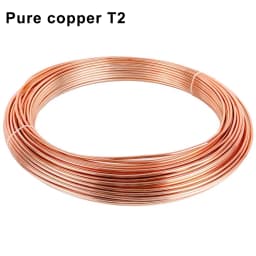 10M T2 Pure Copper Wire Round Coil Conductive Bare Copper Cable Wires for Electric Wire DIY Craft 0.3/0.5/0.8/1/1.2mm