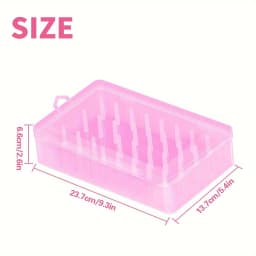 42 Roll Sewing Thread Storage Box, Transparent PP Plastic embroidery Sewing Set Storage Box, Portable Large Capacity