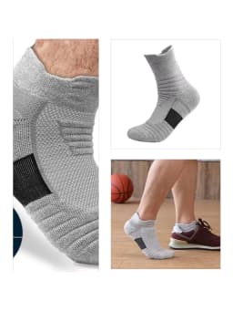 1/3 Pairs Anti-slip Football Socks Men Cotton Sock Short Long Tube Soccer Basketball Sport Socks Breathable Deodorous Sock 39-45
