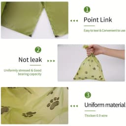 8 Rolls Biodegradable Dog Poop Bags Leak-Proof Unscented Waste Bags for Dogs High-Quality Corn Starch Material