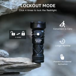 New SOFIRN SR20 MINI 1200lm Flashlight 18350 USB C IP68 Waterproof with Red LED Key Light for Camping Emergency Situations