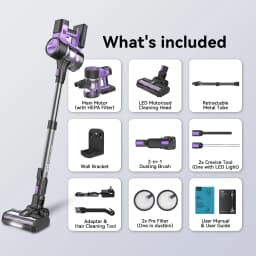 INSE S10 Cordless Vacuum Cleaner, 6-in-1 Stick Vacuum with 30Kpa 350W Suction, Max 50 Min Runtime Rechargeable Vacuum for Home