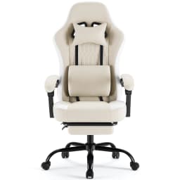 JHK Ergonomic Computer Gaming Chair Height Adjustable 360° Swivel with Headrest Lumbar Support Linkage Armrests For Office Home