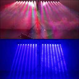 SHEHDS 8x12w Beam Moving Head RGBW 4in1 Bar Light For DJ Disco Wedding Party Stage Light Effect Professional DMX 512 Stage Light