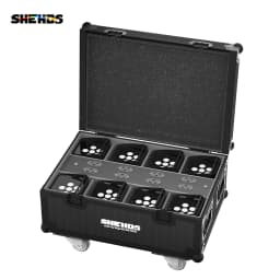 SHEHDS 8/10 PCS 6x18w Wireless Battery Par With Flight Case RGBWA+UV WIFI APP Control Light For DJ Disco Wedding Stage Lighting