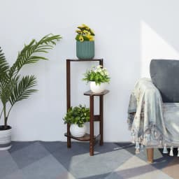 3 Tier Tall Bamboo Plant Stand Corner Plant Rack Flower Pot Holder Storage for Balcony Garden Organization