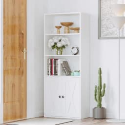 IRONCK Industrial Bookshelves and Bookcases with Doors 11.8 in Depth Floor Standing 5 Shelf Display Storage Bookcase Shelves