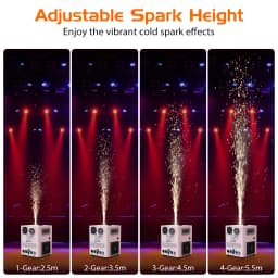 U'King 800W Cold Sparks Machine DMX Control Stage Equipment Top Spraying Electronic Flower Spraying Machine for Show Christmas