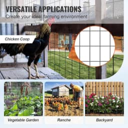 Heavy-Duty Welded Wire Mesh – 36"x50ft Galvanized Steel, 2"x3" Grids (Rust-Proof & Easy DIY Cutting)