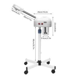 750ml Ozone Facial Steamer Height Adjustable Sprayer 360° Rotatable Movable Skin Care Equipment for Salon Beauty Spa White/Black