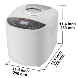 SucceBuy 2/3 LB Bread Maker 15-in-1 Dough Machine Nonstick Ceramic Pan Automatic Bread maker with Gluten Free Setting