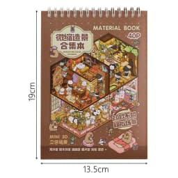3D Cabin Scene Stickers Book Visual Stacking Cartoon Scene Sticker Collection DIY Cabin Scene Toy Game Stickers