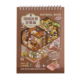 3D Cabin Scene Stickers Book Visual Stacking Cartoon Scene Sticker Collection DIY Cabin Scene Toy Game Stickers