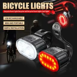 Rechargeable Bike Lighting Front/Rear Lights Bicycle Lamp Led Cycling Light Bike Flashlight for Bicycle Front Taillight Lantern