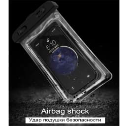PVC Transparent Waterproof Phone Pouch Luminous Touchscreen Dry Bag with Seal Lock for Swimming Diving Hot Spring Rafting