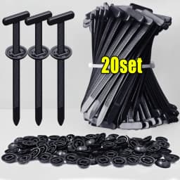 1000-100set Self-locking Nylon Universal Cable Tie Buckle Heavy Duty Zip Ties with Pin & Button Car Daily Repair Fastening Strap