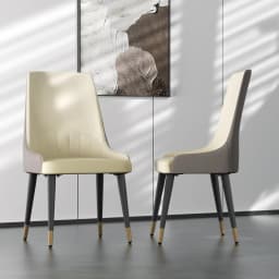 LUVODI Dining Chairs Set of 2 Luxury Microfiber Leather Leisure Chair with Lion Knocker Kitchen Table Chairs for Restaurant