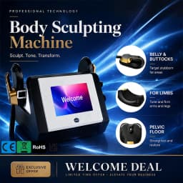 Portable 2026 RF Technology EMS Electromagnetic Body Shaping Machine Belly Arm Weight Loss Cellulite Reduction Muscle Stimulator