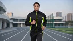 Men's Spring Autumn Track Suit 2 Piece Set Stand Collar Jacket with Pants Casual Sports Running Outfit Matching Athletic Wear