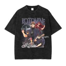Saber T Shirt Anime Fate Rin Oversized Vintage Washed T-shirts Streetwear Retro Manga DTG Printing Tops Tees Men 100% Cotton