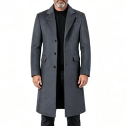 Men's High-Quality Autumn Winter Wool Coat Long Fashion Trench Coat Over-the-Knee Thick Cotton M-4XL