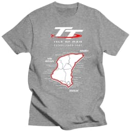 Cool Isle of man TT Map T Shirts Pure Natural Cotton Man Nice T-Shirt