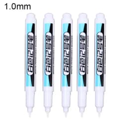 0.7/1.0/2.5MM White Permanent Marker Pens Markers Paint Pen For Wood Plastic Leather Glass Stone Metal Art Painting Supplies