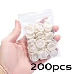 20/200pc Rubber Finger Protector Covers Wear-Resistant Highly Elastic Anti-Slip Latex Finger Cots for Electronics Medical Protec