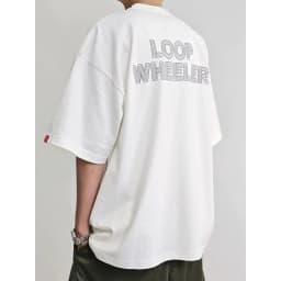 BEAMS JAPAN LOOPWHEELER Letter-printed cotton casual short-sleeved T-shirt
