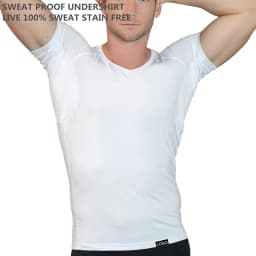 Anti Perspiration T Shirt Anti-Odor Moisture Anti Sweat Proof Resistant Underwear Undershirt For Men