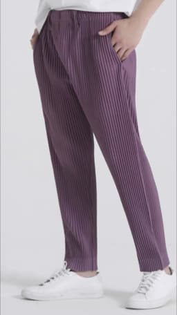 Miyake Pleated Men Trousers Baggy Straight Pants Fashion Casual Pants Japanese Style Miyake Pleated Pants