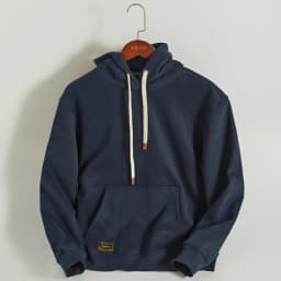 Autumn Winter American Retro Hooded Kangaroo Pocket Sweatershirts Men's Fashion Loose Casual Heavyweight Velvet Pullover Hoodies