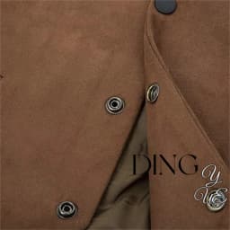 Men's suede leather suit vest casual western vest V-neck snap button placket sleeveless jacket
