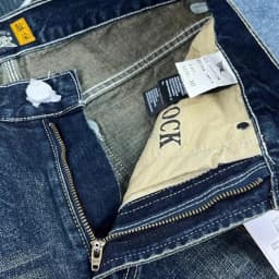 Heavy straight leg jeans men American retro May khaki trend pants blue wash old wear