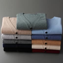 Men's Cardigan Spring Autumn Basic Style 100% Pure Merino Wool Knitted Sweater Large Loose V-neck Jacket Solid Color Casual Top