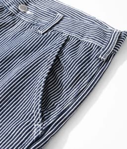 American Vintage Raw Denim Rail Worker Jeans - Americana Multi-Pocket Striped Work Pants / Outdoor Utility Trousers OKONKWO
