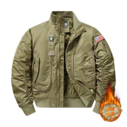 2026 Autumn/Winter New Style Jacket with Cotton Workwear - Air Force Loose Large-Sized Casual Coat Baseball Shirt