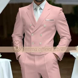 Men's 2-Piece Suit Set, Double-Breasted Waistcoat Style, Suit & Trousers, Weddings & Celebrations Choice