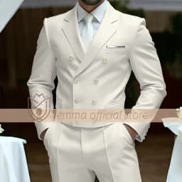 Men's 2-Piece Suit Set, Double-Breasted Waistcoat Style, Suit & Trousers, Weddings & Celebrations Choice