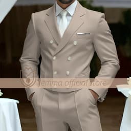 Men's 2-Piece Suit Set, Double-Breasted Waistcoat Style, Suit & Trousers, Weddings & Celebrations Choice