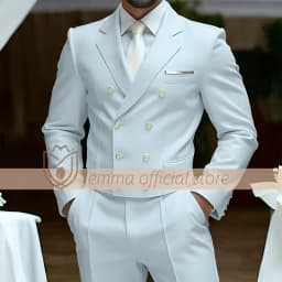 Men's 2-Piece Suit Set, Double-Breasted Waistcoat Style, Suit & Trousers, Weddings & Celebrations Choice