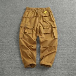 Cargo pants Men's outdoor scratch resistant material pocket loose plus size casual straight leg pants
